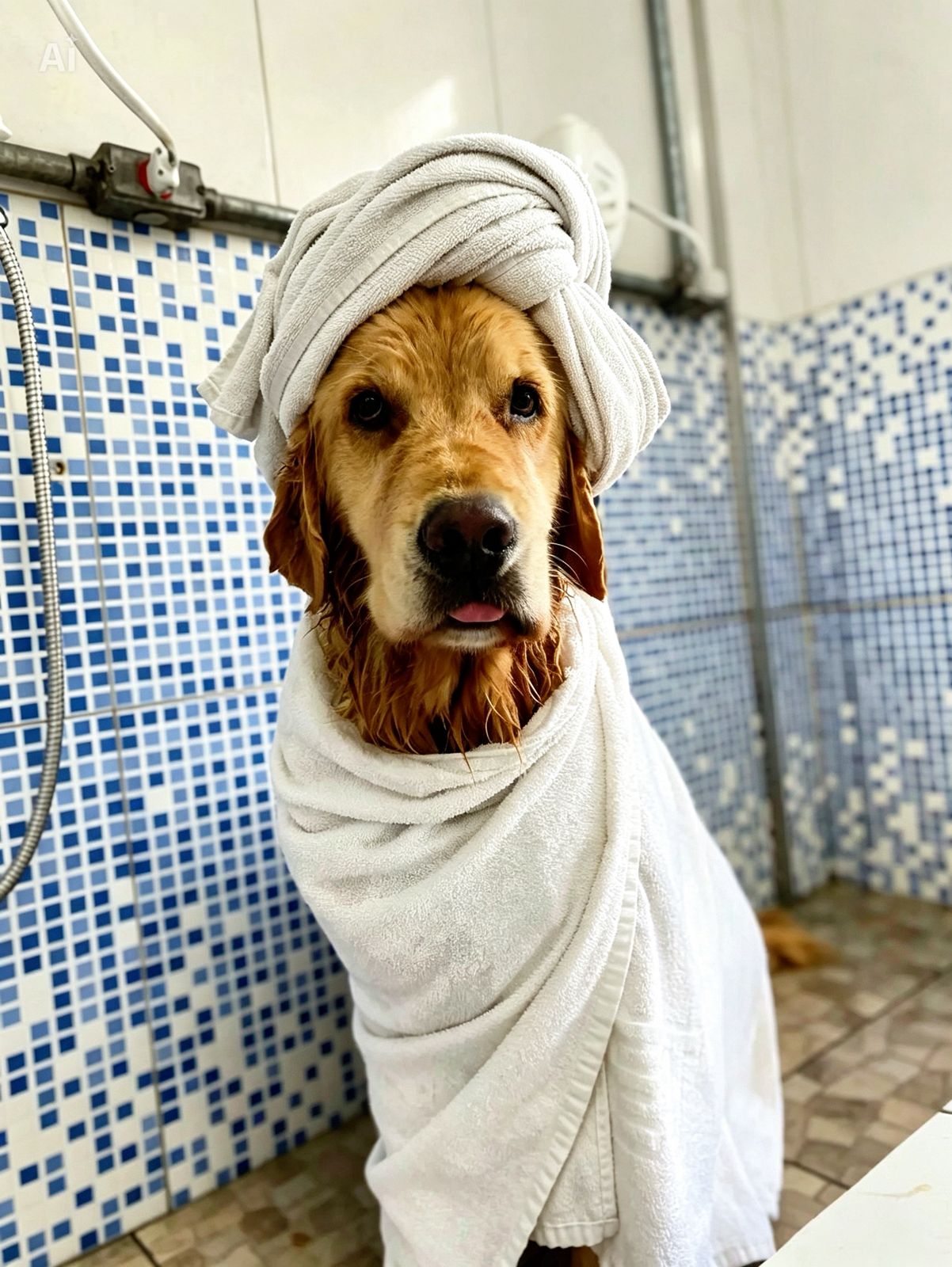 Pet após banho e tosa no Canto da Toca